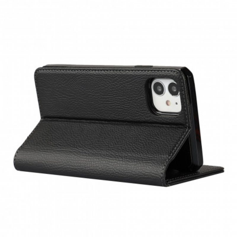 Puhelinkuoret iPhone 11 Suojaketju Kuori Kotelot Flip Aito Litchi-nahkahihna