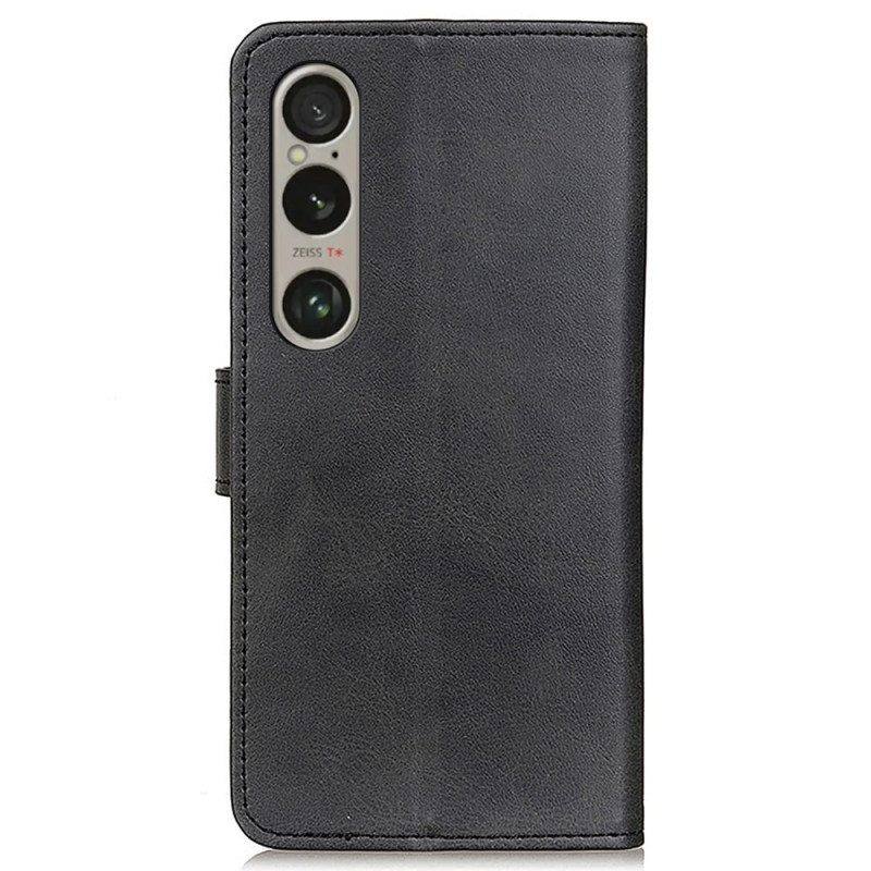 Nahkakotelo Sony Xperia 1 Vi Matta Keinonahka