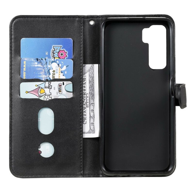 Flip Case Huawei P40 Lite 5G Vintage Kolikkokukkaro