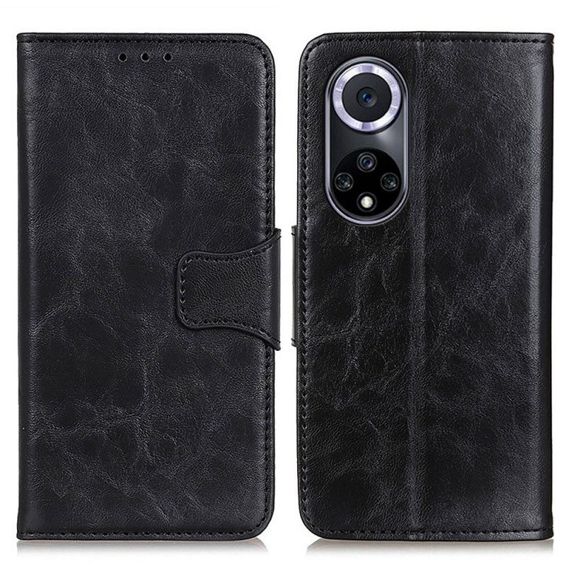 Flip Case Huawei Nova 9 Halkaistu Nahkainen Käännettävä Lukko