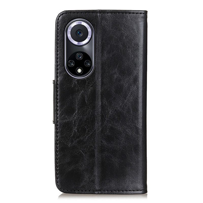 Flip Case Huawei Nova 9 Halkaistu Nahkainen Käännettävä Lukko