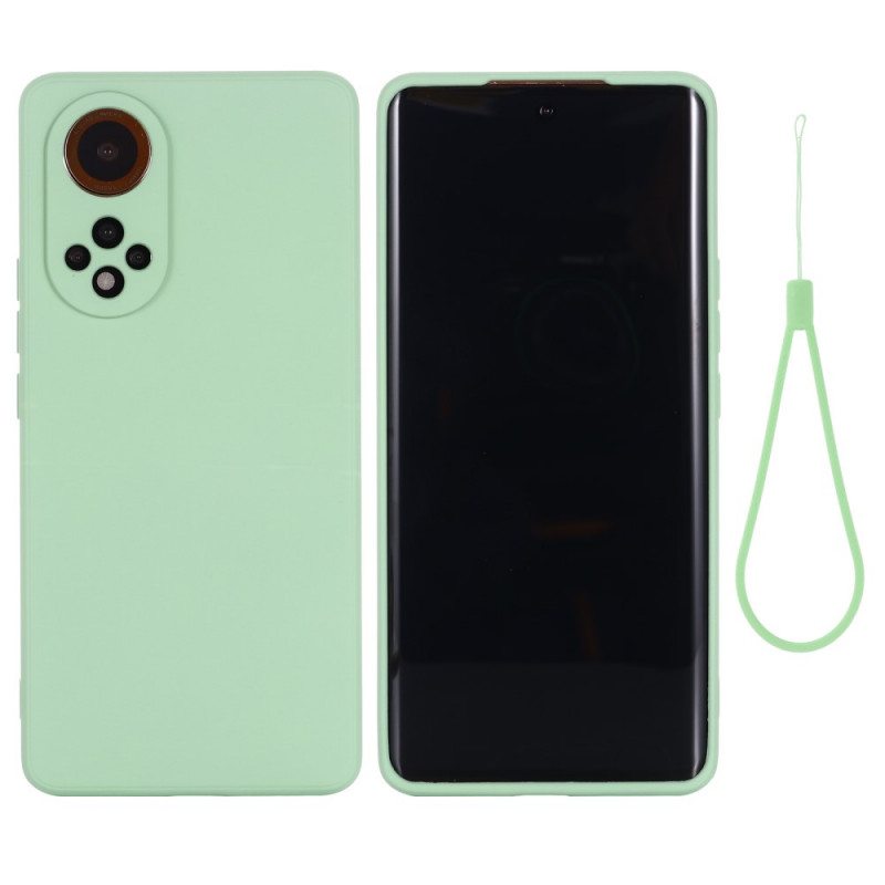 Kuori Huawei Nova 9 Nestemäinen Silikoni Kaulanauhalla