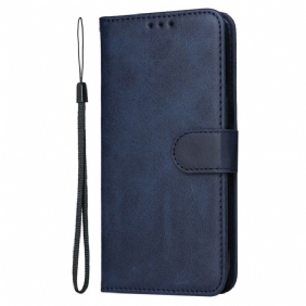 Kotelot Poco X7 Pro 5g Yksivärinen Keinonahka Hihnalla Suojakuori