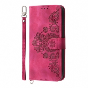 Kuoret Poco X7 Pro 5g Kukkakuvio Hihna Ja Olkahihna