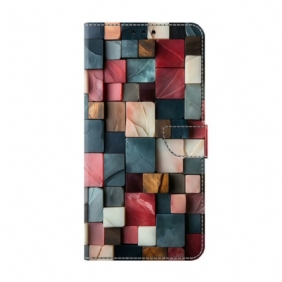 Kotelot Xiaomi Redmi Note 15 5g Puhelinkuoret Taitettavalla Jalustalla - Värikäs Tiilikuvio