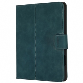 Kotelot iPad (2025) Puhelinkuoret Nahkaläpällä Ja Kynätelineellä