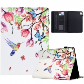 Kuoret iPad (2025) Puhelinkuoret Kukka- Ja Lintukuvio