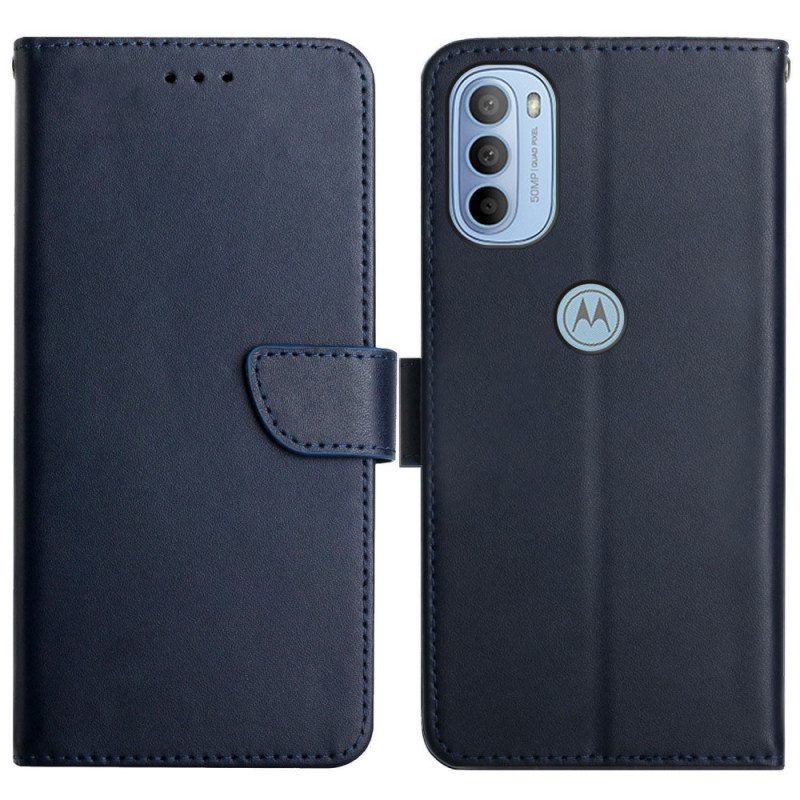 Kotelot Moto G41 / G31 Aitoa Nappan Nahkaa