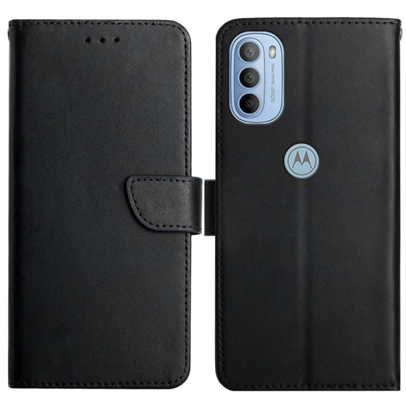 Kotelot Moto G41 / G31 Aitoa Nappan Nahkaa
