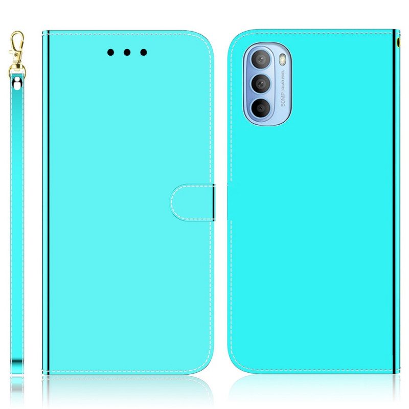 Kotelot Moto G41 / G31 Keinonahkainen Peilin Kansi