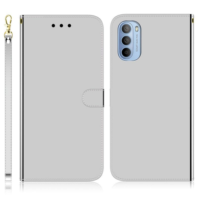 Kotelot Moto G41 / G31 Keinonahkainen Peilin Kansi