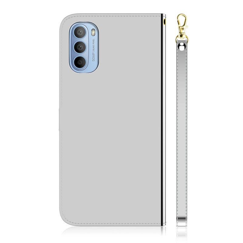 Kotelot Moto G41 / G31 Keinonahkainen Peilin Kansi