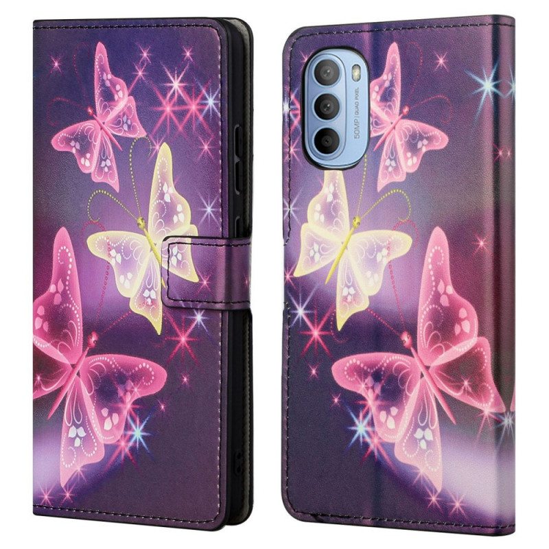 Kotelot Moto G41 / G31 Perhosia Ja Kukkia