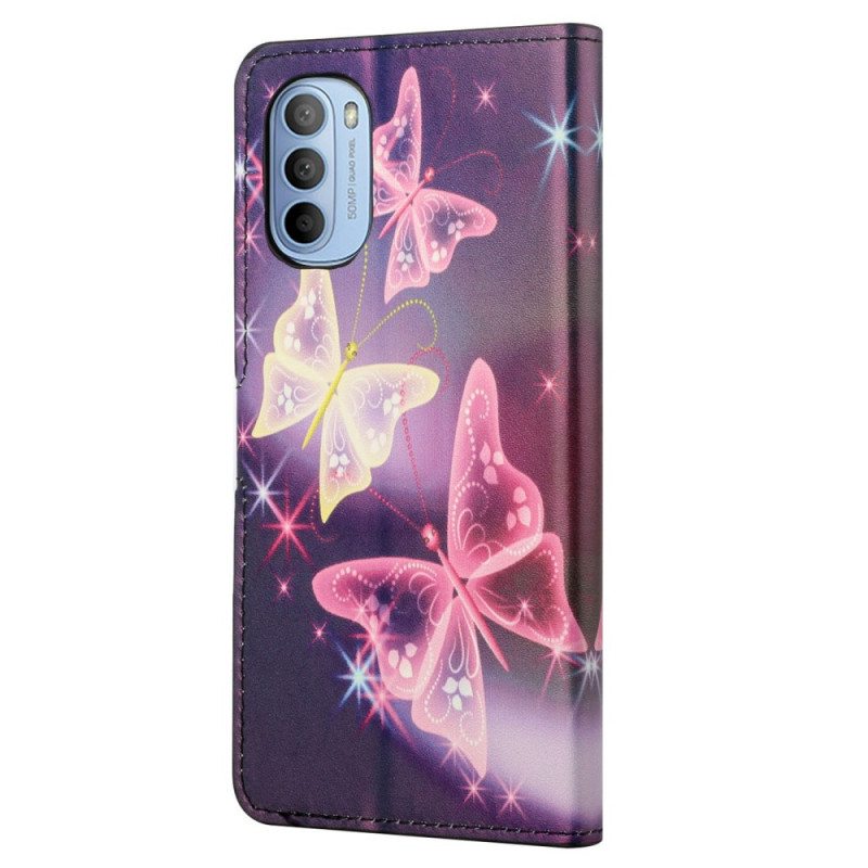 Kotelot Moto G41 / G31 Perhosia Ja Kukkia