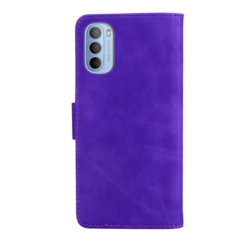 Kotelot Moto G41 / G31 Yksivärinen Nahkaefekti