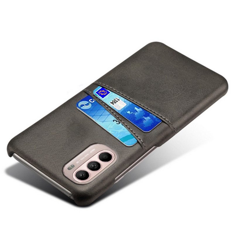 Kuori Moto G41 / G31 Ksq-korttikotelo