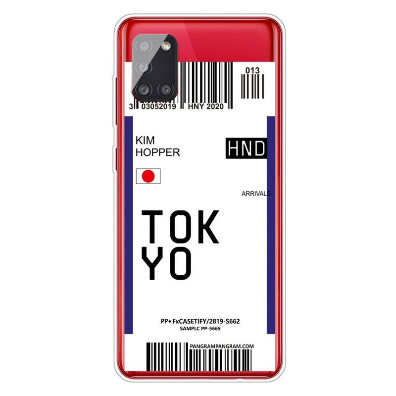 Case Samsung Galaxy A51 Boarding Pass Tokioon