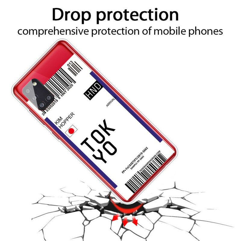 Case Samsung Galaxy A51 Boarding Pass Tokioon