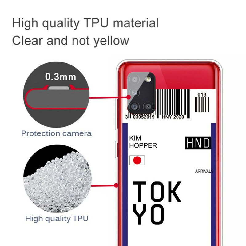 Case Samsung Galaxy A51 Boarding Pass Tokioon