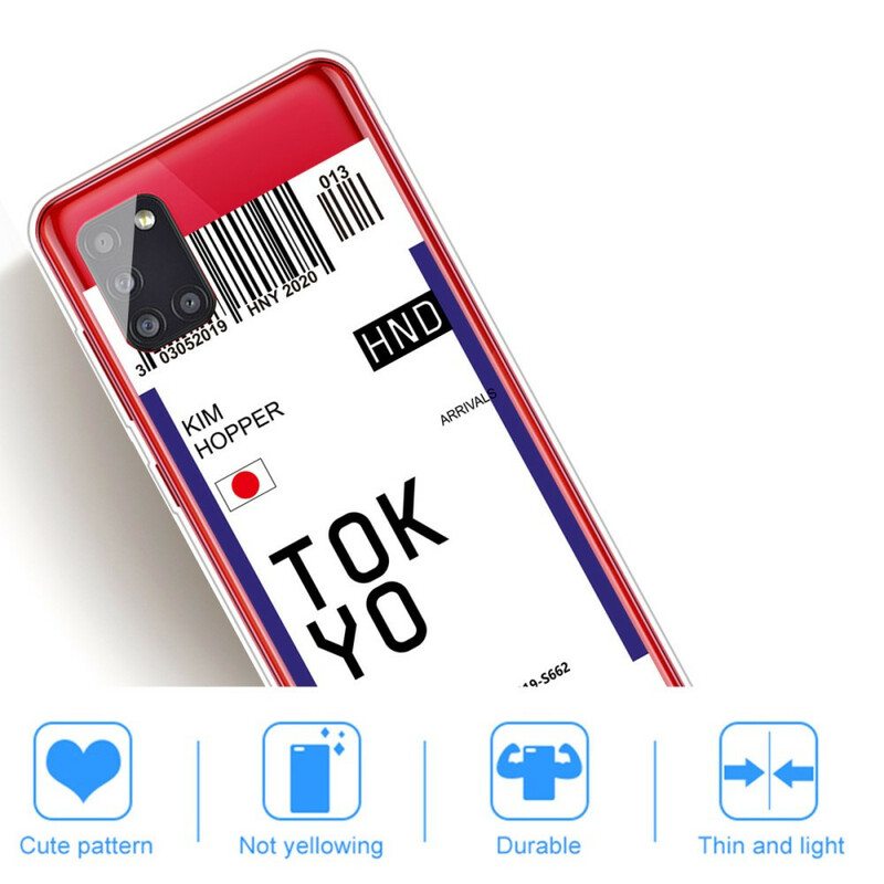 Case Samsung Galaxy A51 Boarding Pass Tokioon