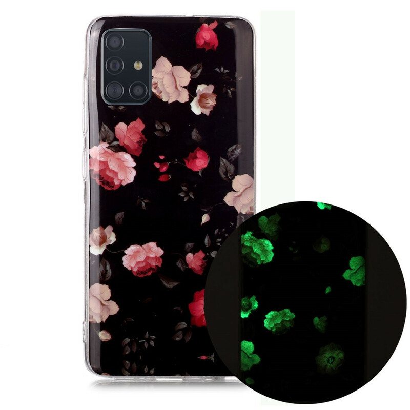 Case Samsung Galaxy A51 Fluoresoiva Kukkasarja