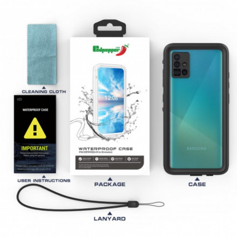 Case Samsung Galaxy A51 Vedenpitävä 2m Redpepper