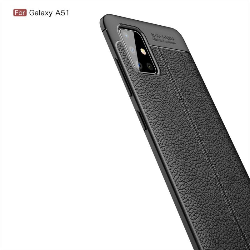 Kuori Samsung Galaxy A51 Kaksilinjainen Litsi-nahkaefekti
