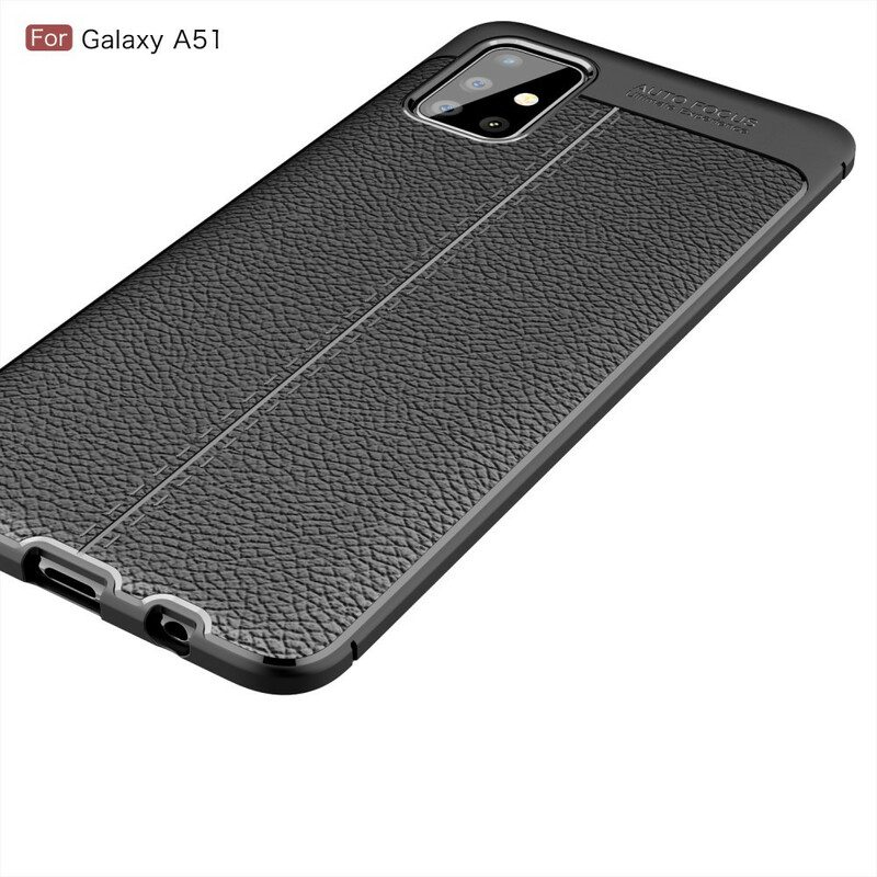 Kuori Samsung Galaxy A51 Kaksilinjainen Litsi-nahkaefekti