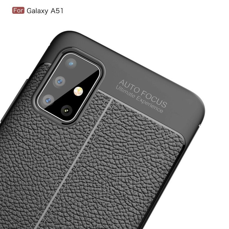Kuori Samsung Galaxy A51 Kaksilinjainen Litsi-nahkaefekti