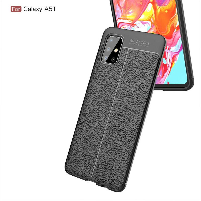 Kuori Samsung Galaxy A51 Kaksilinjainen Litsi-nahkaefekti