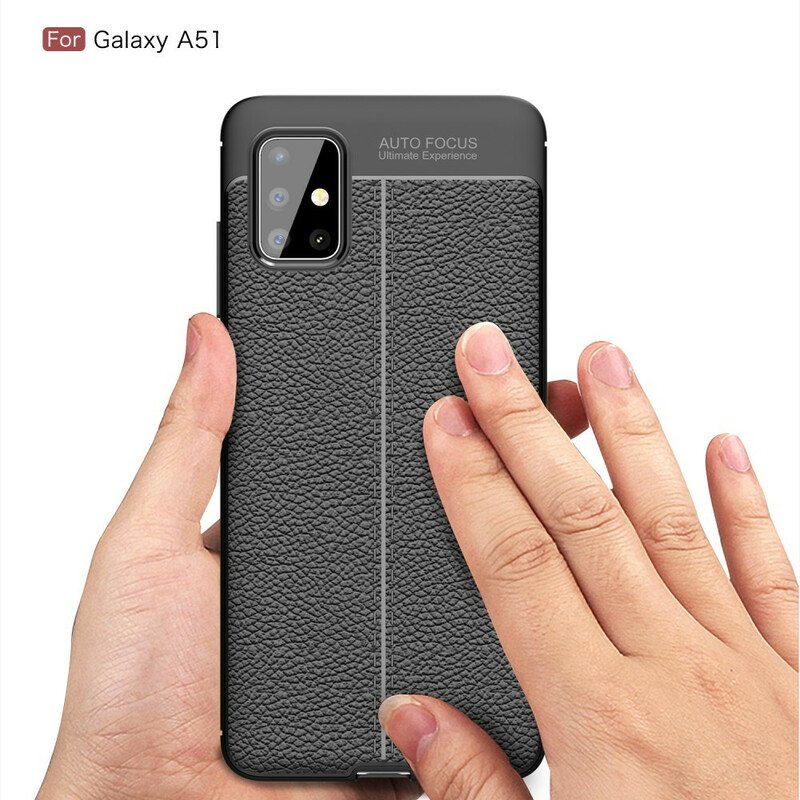 Kuori Samsung Galaxy A51 Kaksilinjainen Litsi-nahkaefekti