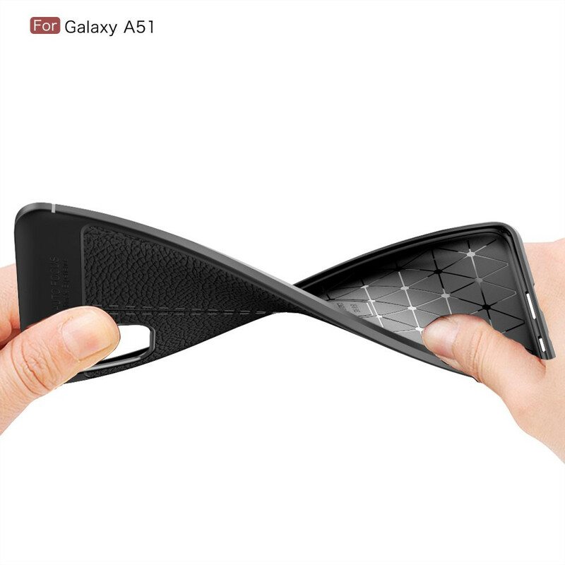 Kuori Samsung Galaxy A51 Kaksilinjainen Litsi-nahkaefekti