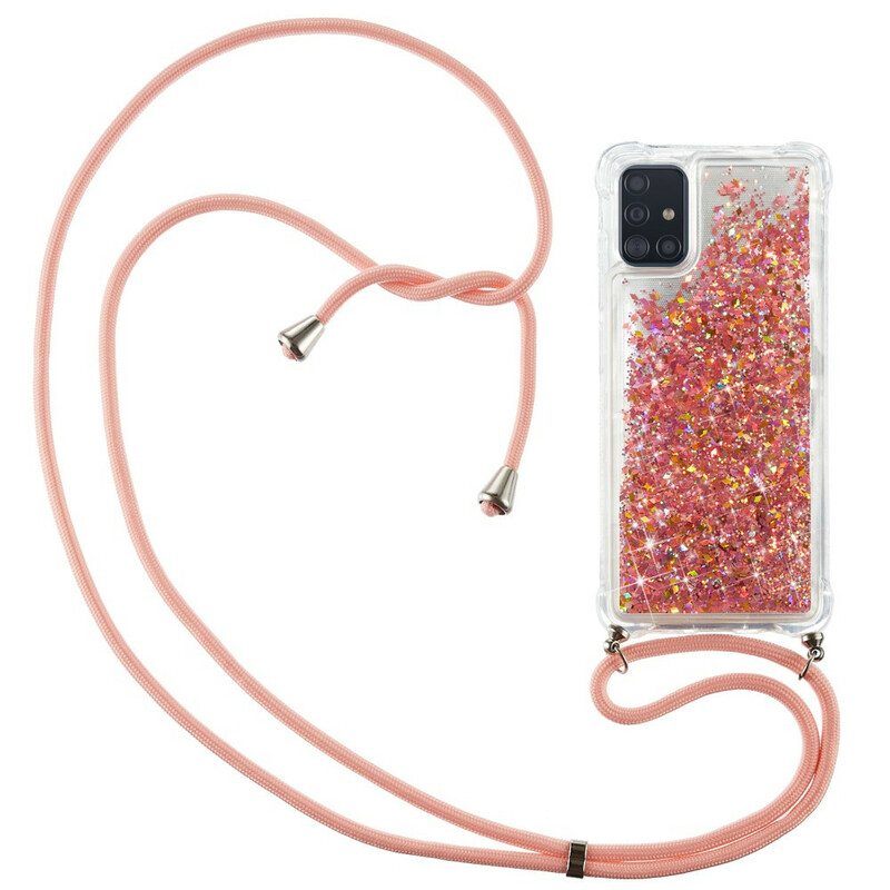 Kuori Samsung Galaxy A51 Paljetteja Kiristysnyörillä